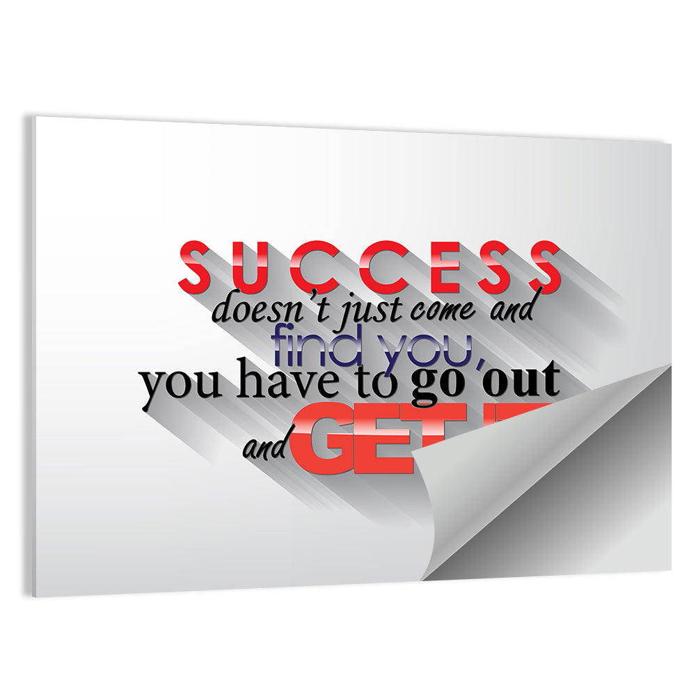 Bold Success Quote Typography Wall Art