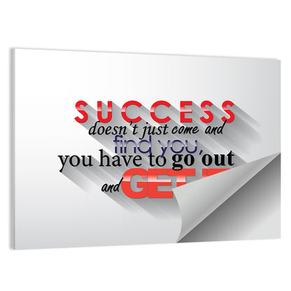 Bold Success Quote Typography Wall Art