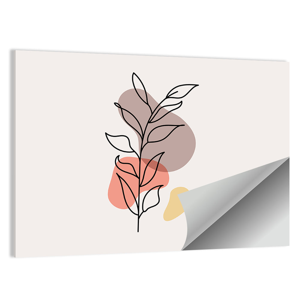 Minimalist Floral Line Drawing Wall Art