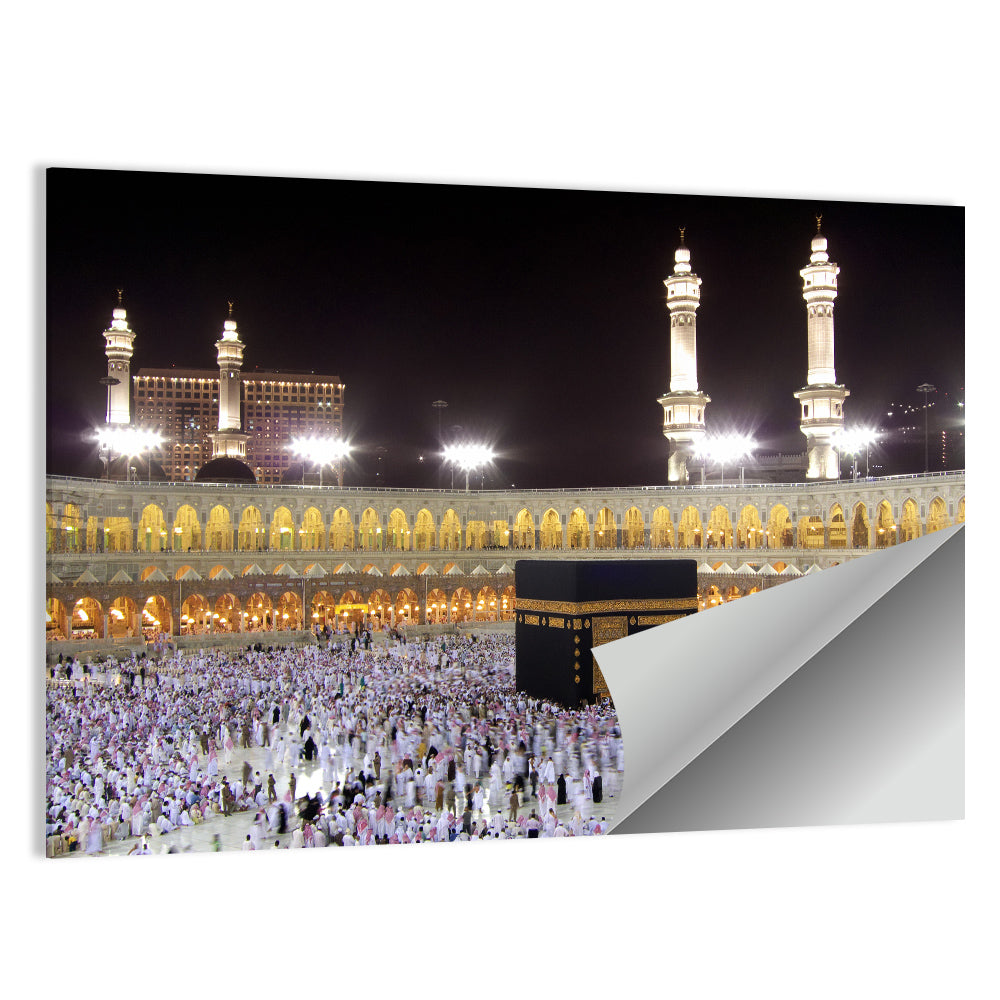 Night Gathering at the Kaaba Wall Art