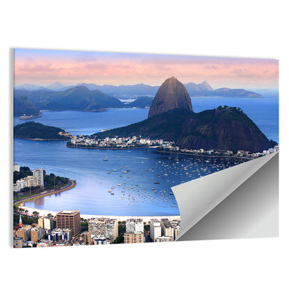 Rio De Janeiro Bay with Sugarloaf Mountain Wall Art