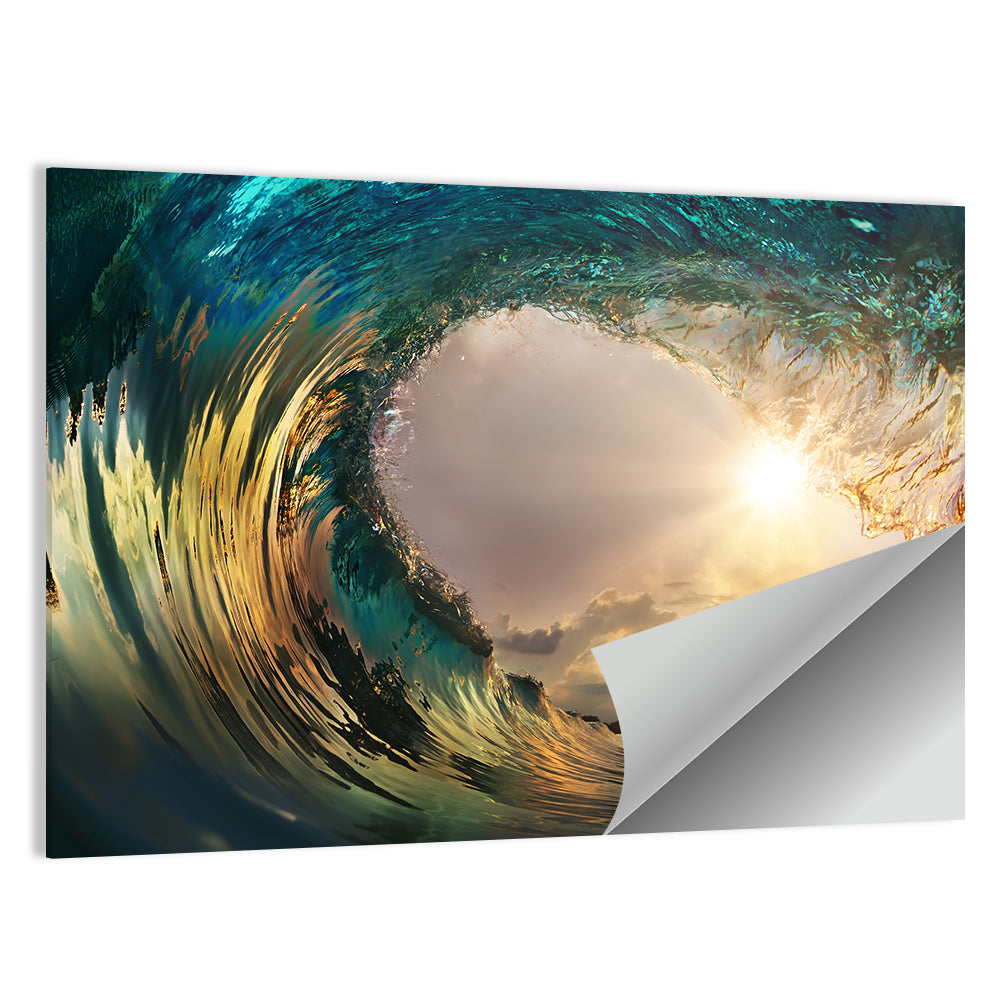 Sunset Barrel Wave Wall Art
