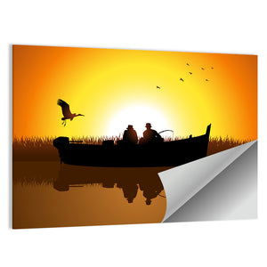 Fishing On The Lake Wall Art