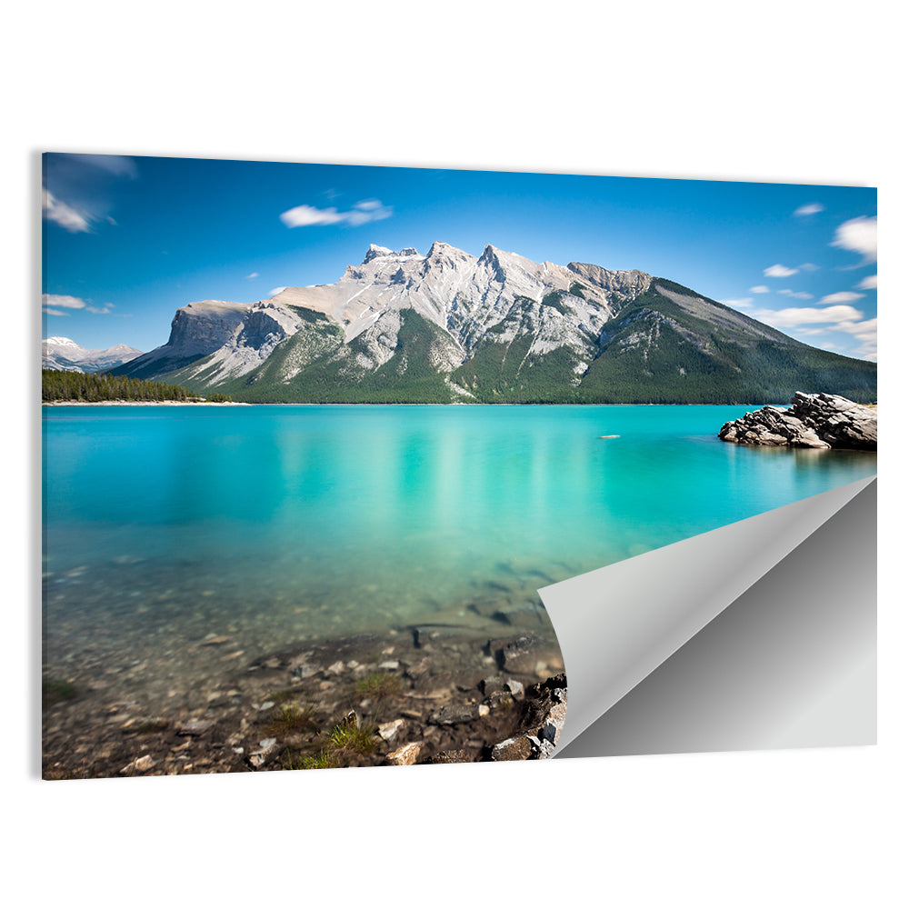 Lake Minnewanka View of Mount Inglismaldie Wall Art