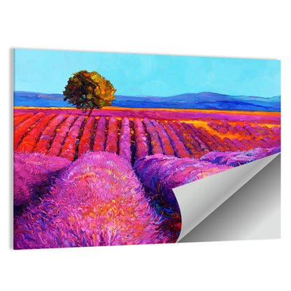 Impressionist Lavender Field Wall Art