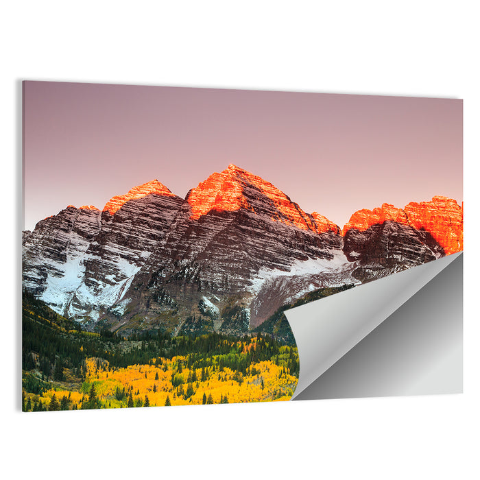 Maroon Bells Sunrise Wall Art as a poster print