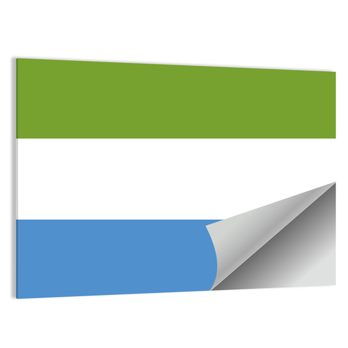 Sierra Leone Tricolor Flag Wall Art as a poster print