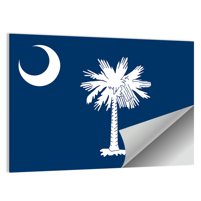 South Carolina Flag Graphic Wall Art as a poster print