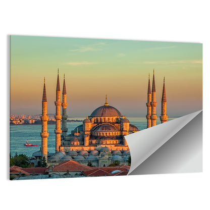 Sultan Ahmed Mosque at Sunset Wall Art