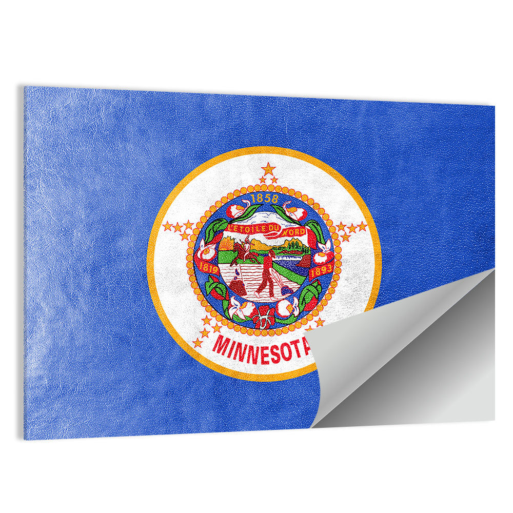 Minnesota State Flag with Seal Wall Art