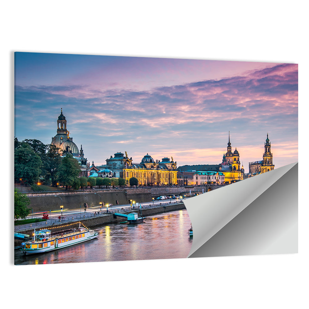 Dresden Elbe at Twilight Wall Art