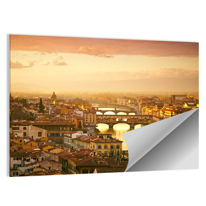 Ponte Vecchio at Sunset Wall Art as a poster print
