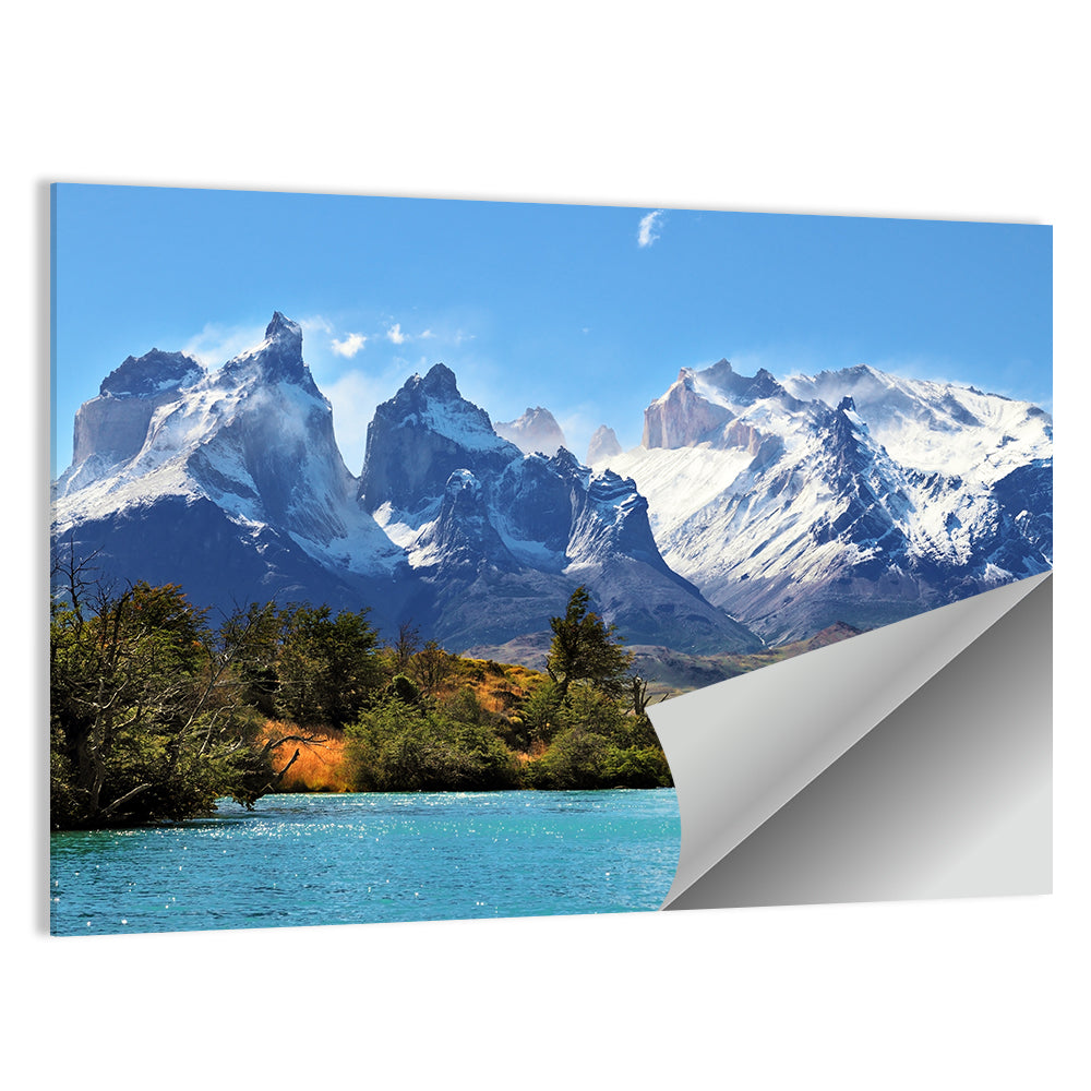 Turquoise Lake Pehoe, Torres Del Paine Wall Art
