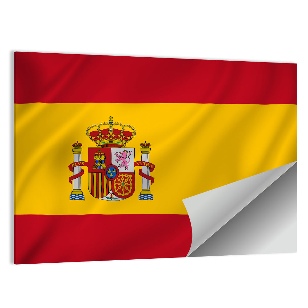 Spanish Flag with Coat of Arms Wall Art