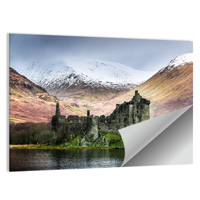 Kilchurn Castle in Winter, Loch Awe Wall Art as a poster print