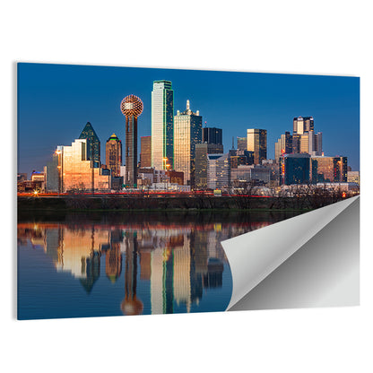 Dallas Skyline Sunset Wall Art