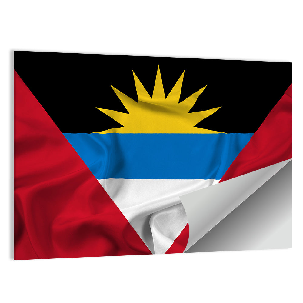 Waving Antigua and Barbuda Flag Wall Art