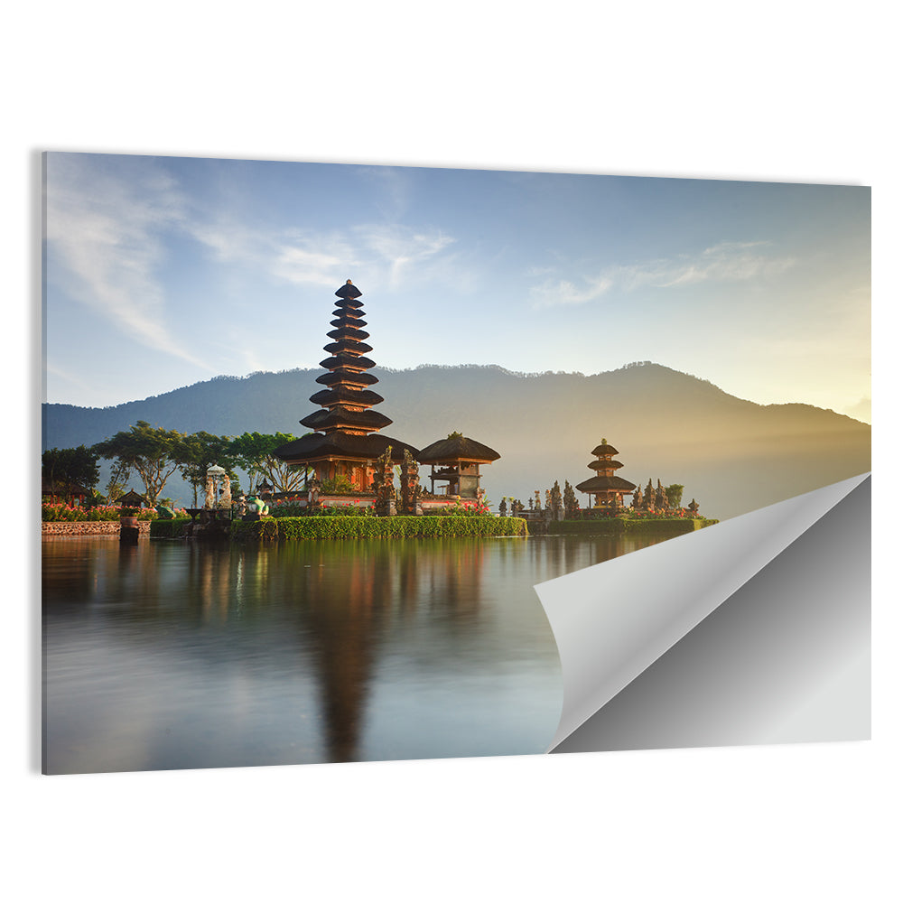 Ulun Danu Beratan Temple at Sunrise Wall Art