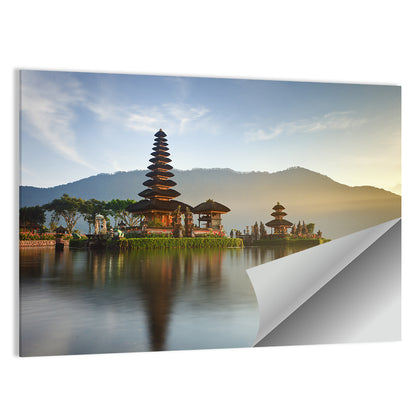 Ulun Danu Beratan Temple at Sunrise Wall Art