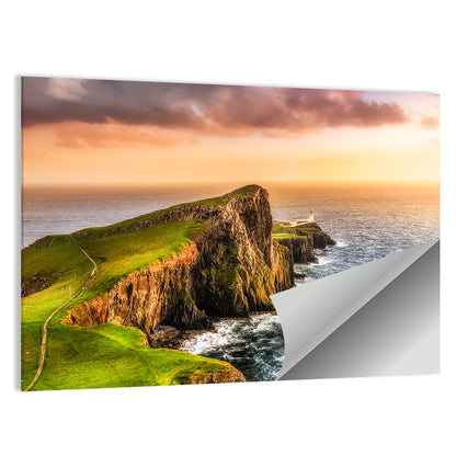 Sunset at Neist Point Lighthouse Wall Art