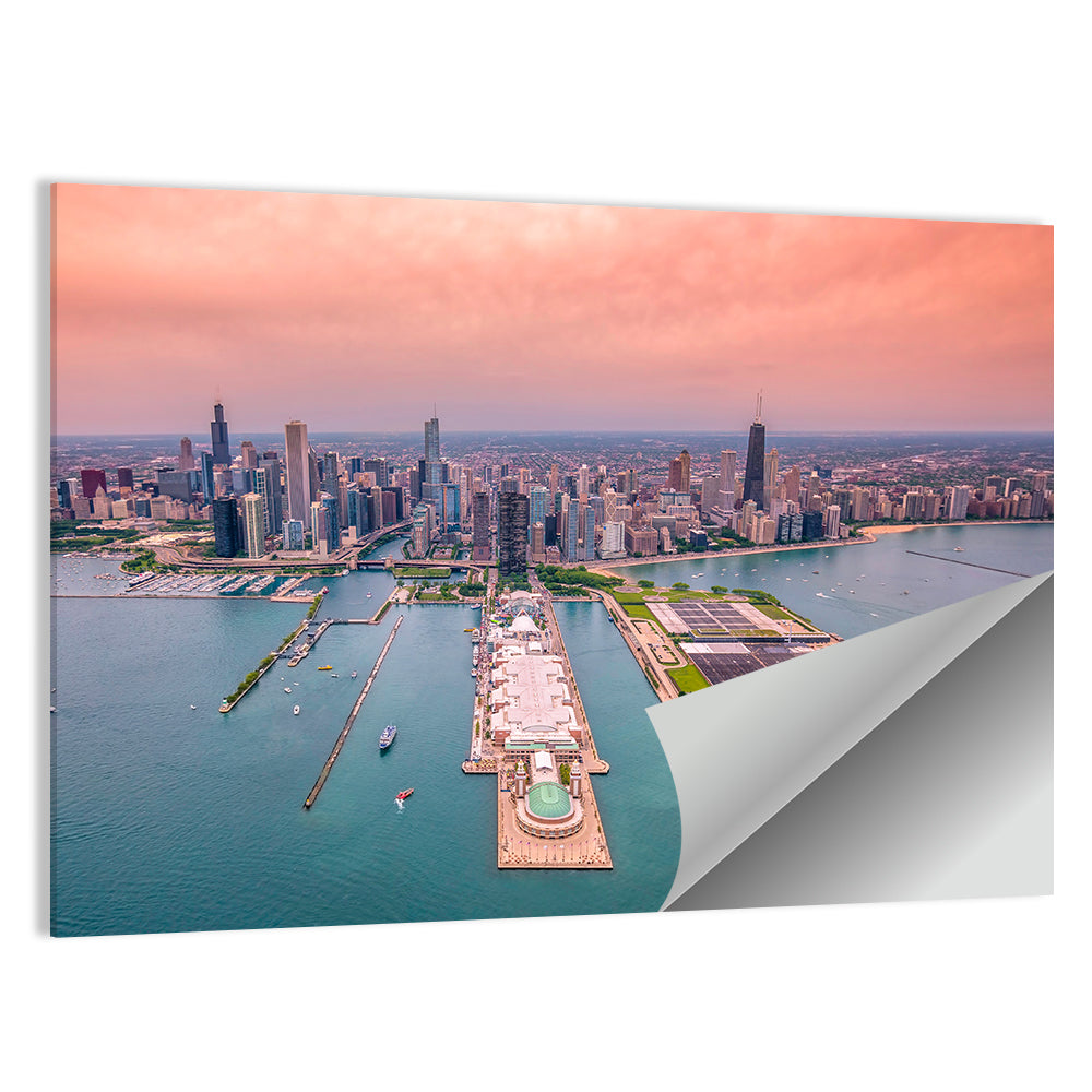 Chicago Navy Pier Skyline Wall Art