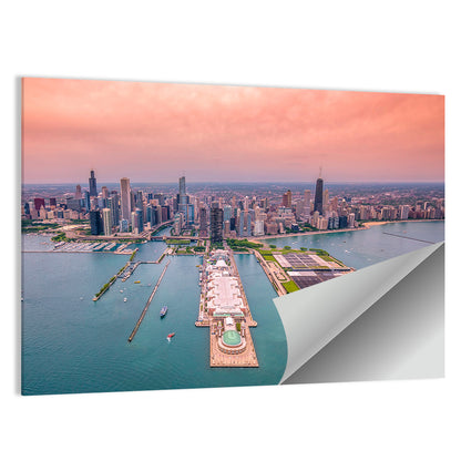 Chicago Navy Pier Skyline Wall Art