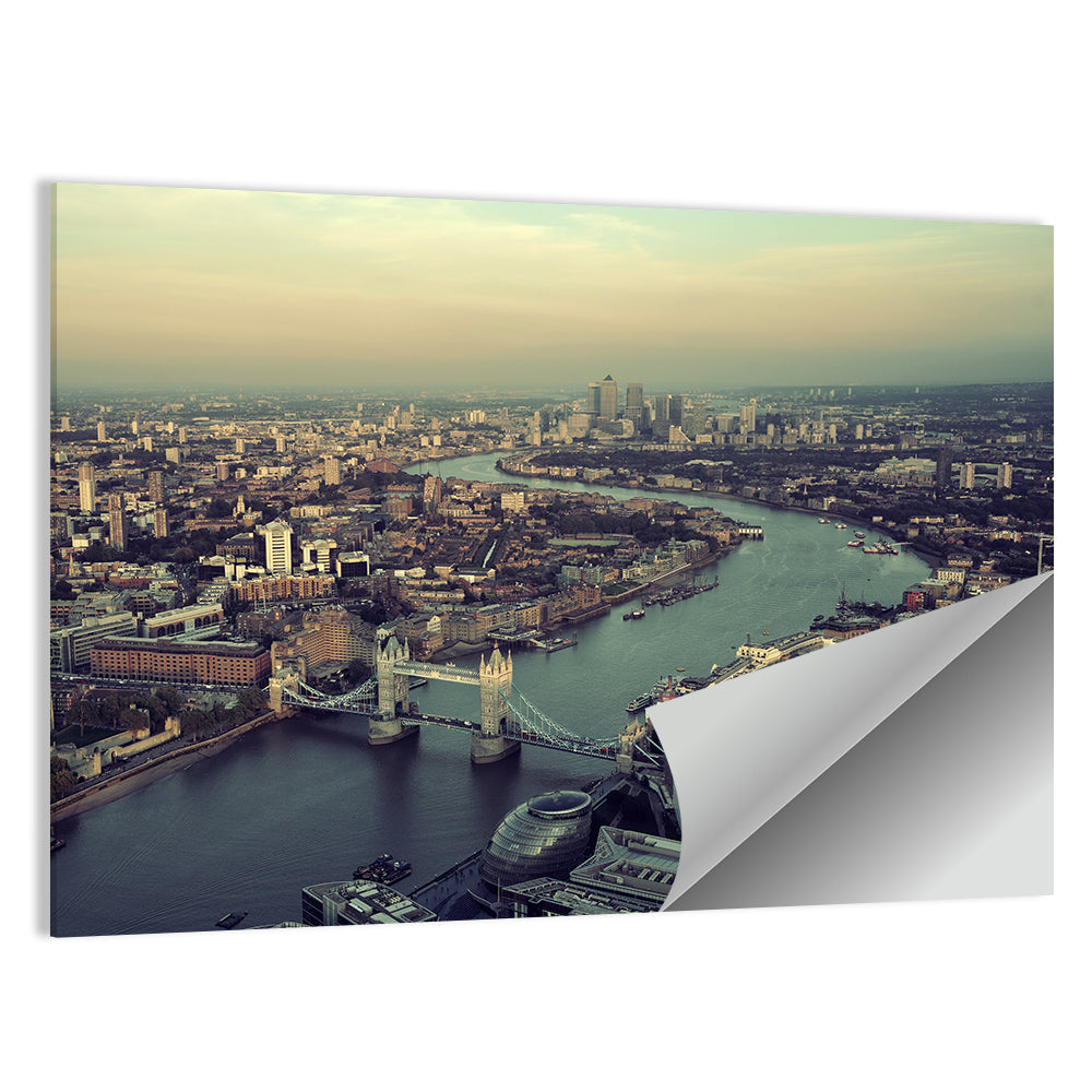 Aerial View of Tower Bridge Wall Art
