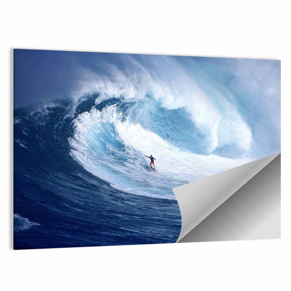 Surfer in Barrel Wave Wall Art