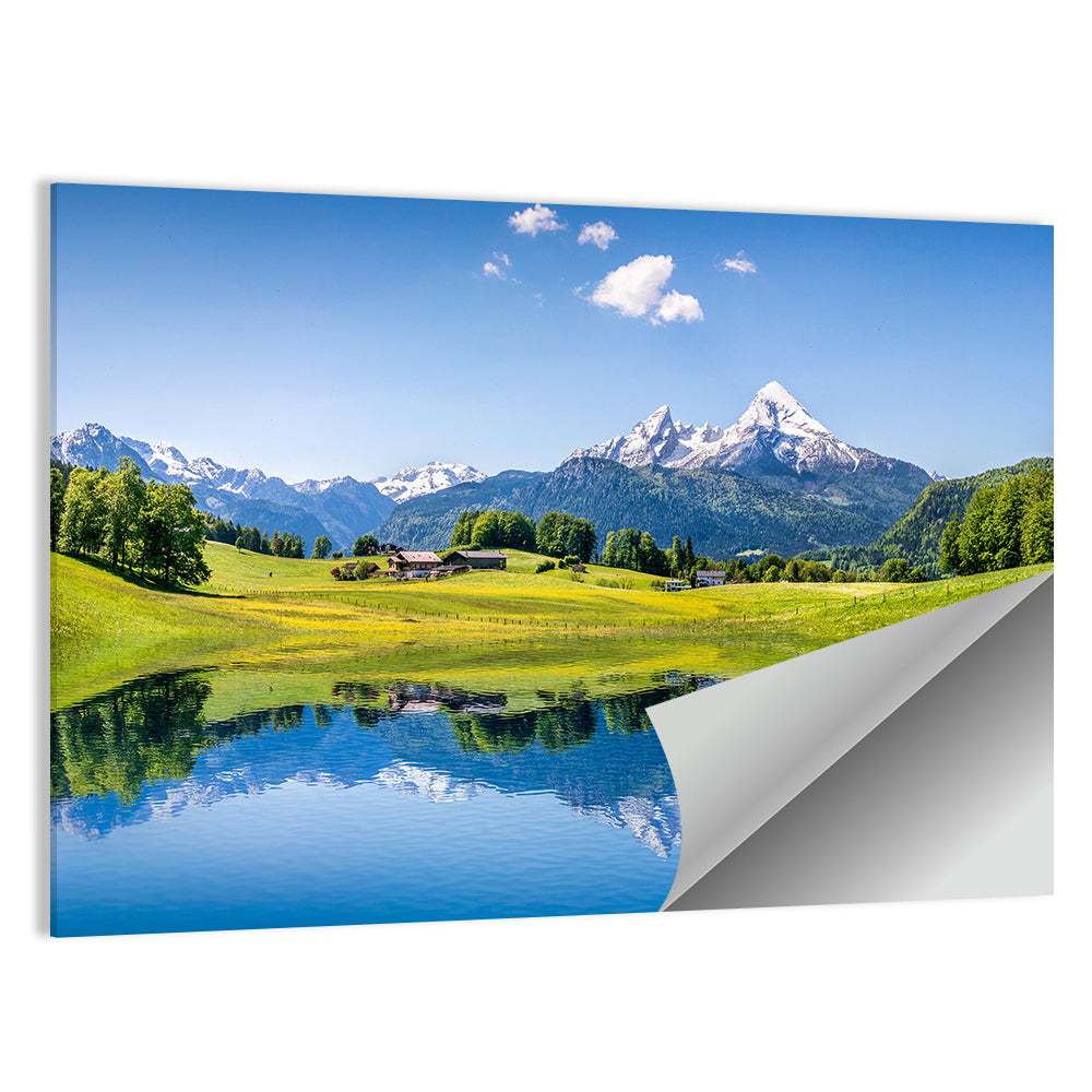 Watzmann Reflection at Ramsau Wall Art