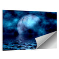 Blue Moon Reflection Wall Art