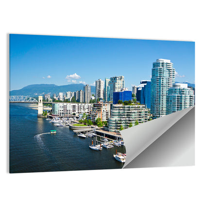 Vancouver Skyline with Burrard Bridge Wall Art