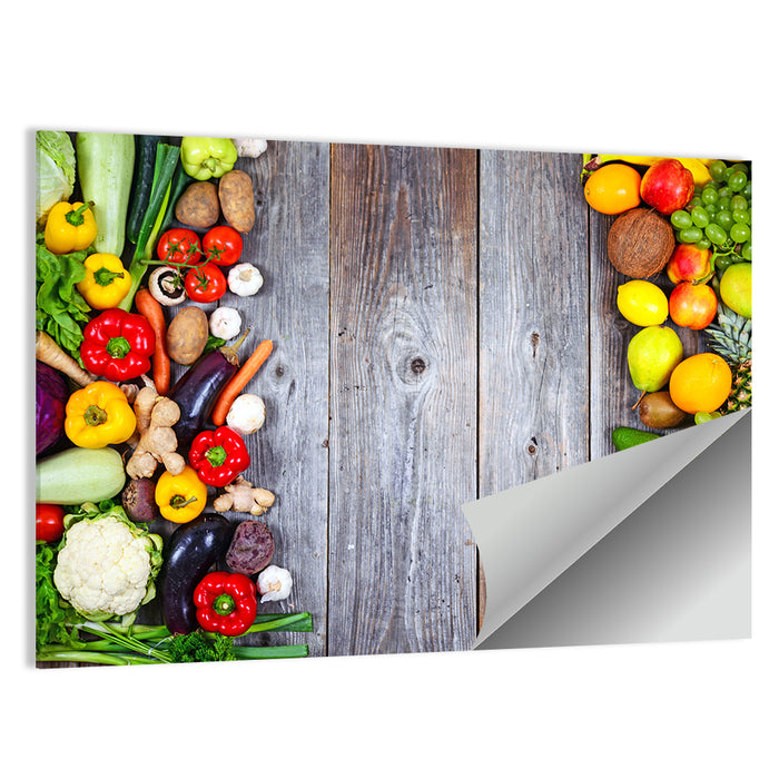 Fresh Vegetables and Fruit Wall Art as a poster print
