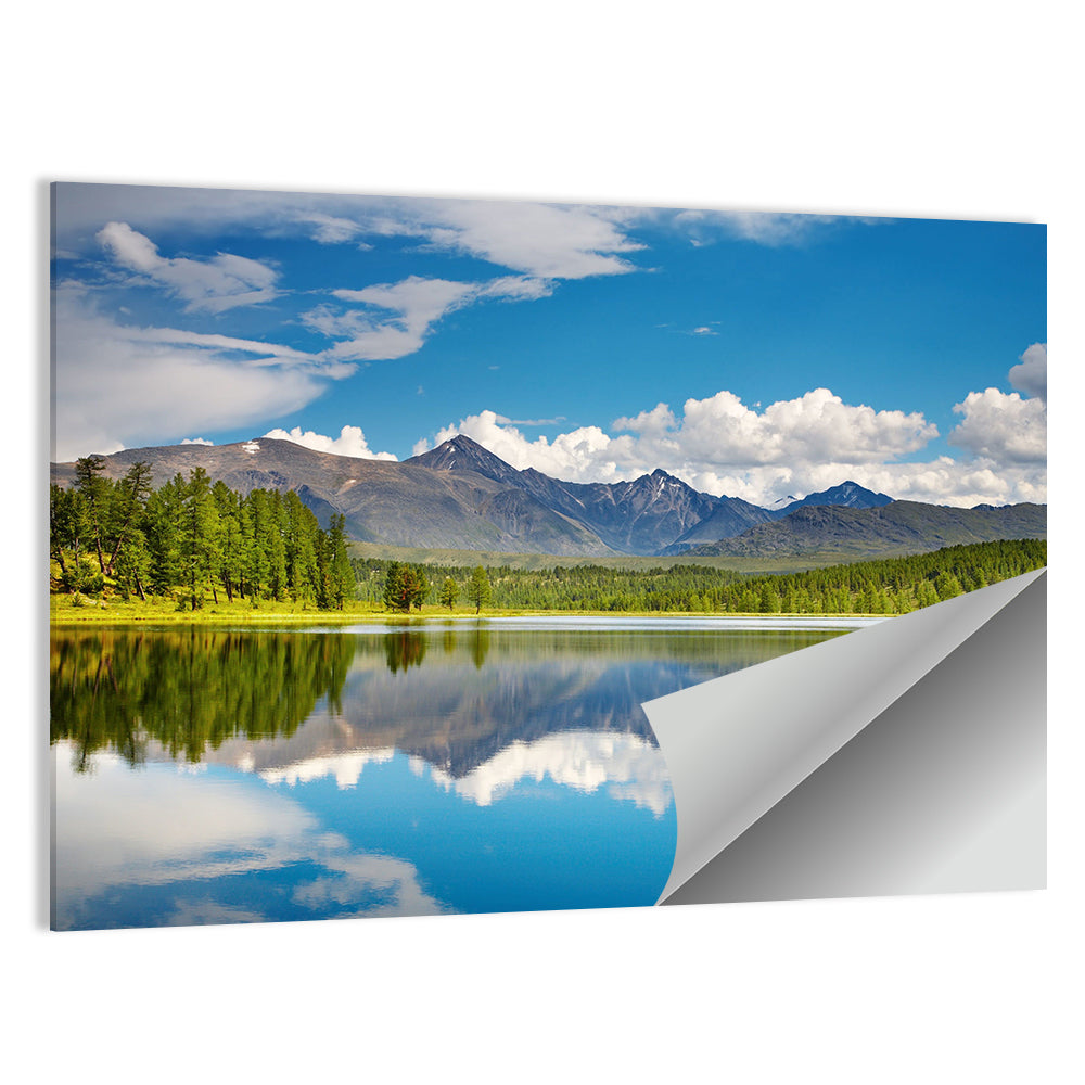 Altai Mountain Lake Reflection Wall Art