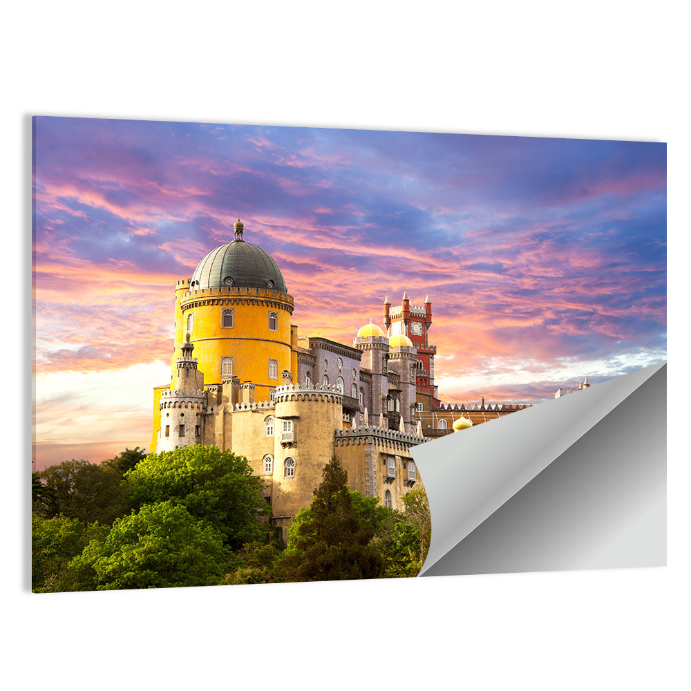 Pena Palace at Golden Dusk, Sintra Wall Art