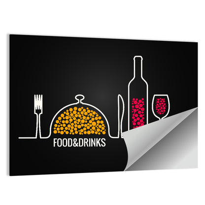 Minimalist Food and Drink Line Wall Art