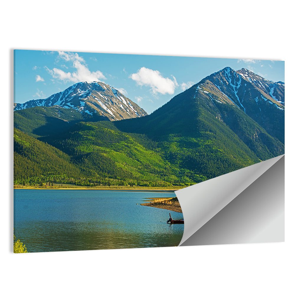 Snow-capped Peaks Over Twin Lakes Colorado Wall Art