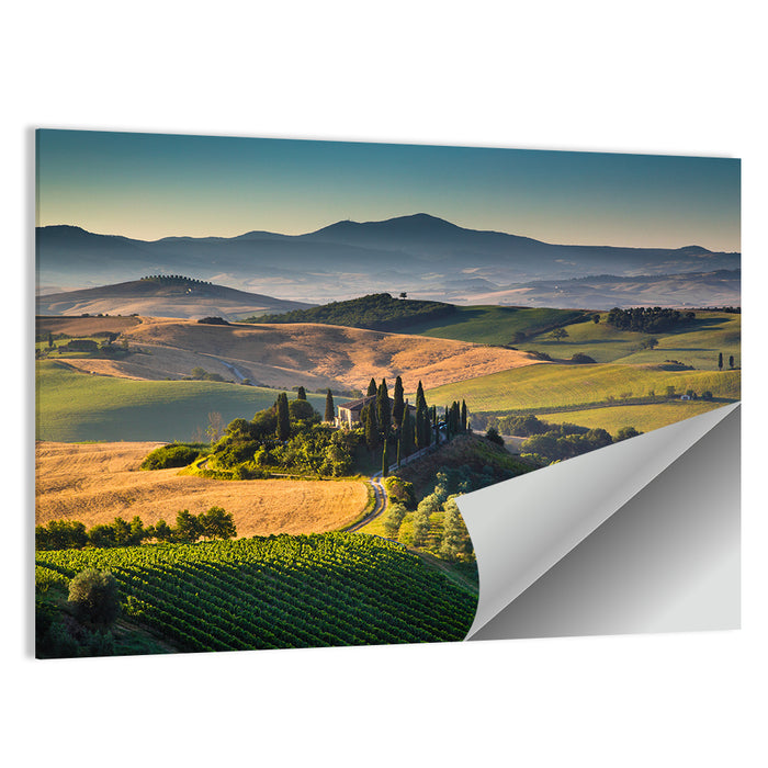 Tuscany Hilltop Villa Wall Art as a poster print