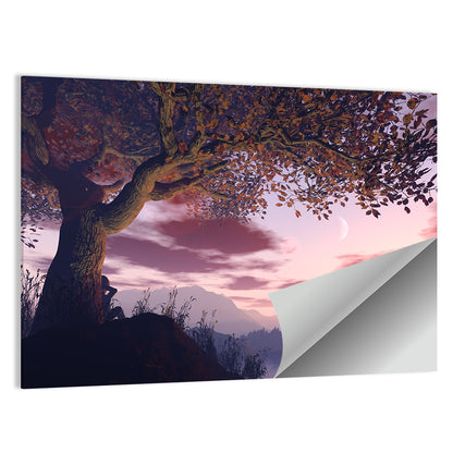 Dreamer Tree by Sunset Lake Wall Art