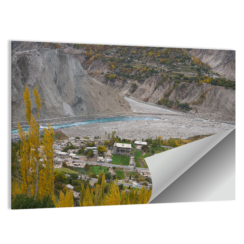 Autumn Hunza Valley Landscape Wall Art