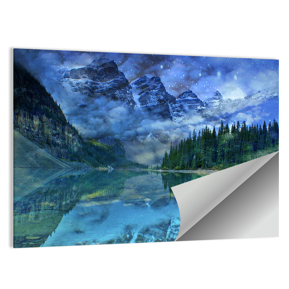 Moraine Lake Winter Reflection Wall Art