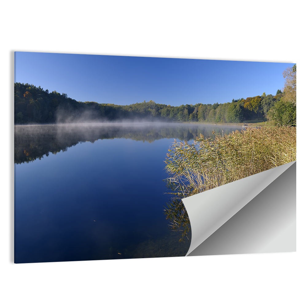 Asveja Lake Morning Mist Wall Art