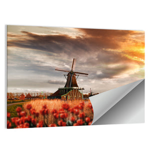 Traditional Dutch Windmills Wall Art