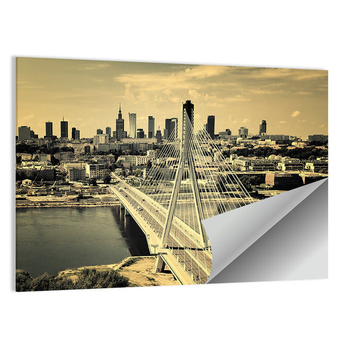 Warsaw Bird's-eye View Wall Art as a poster print