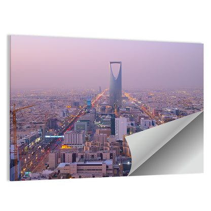 Kingdom Centre Riyadh at Dusk Wall Art