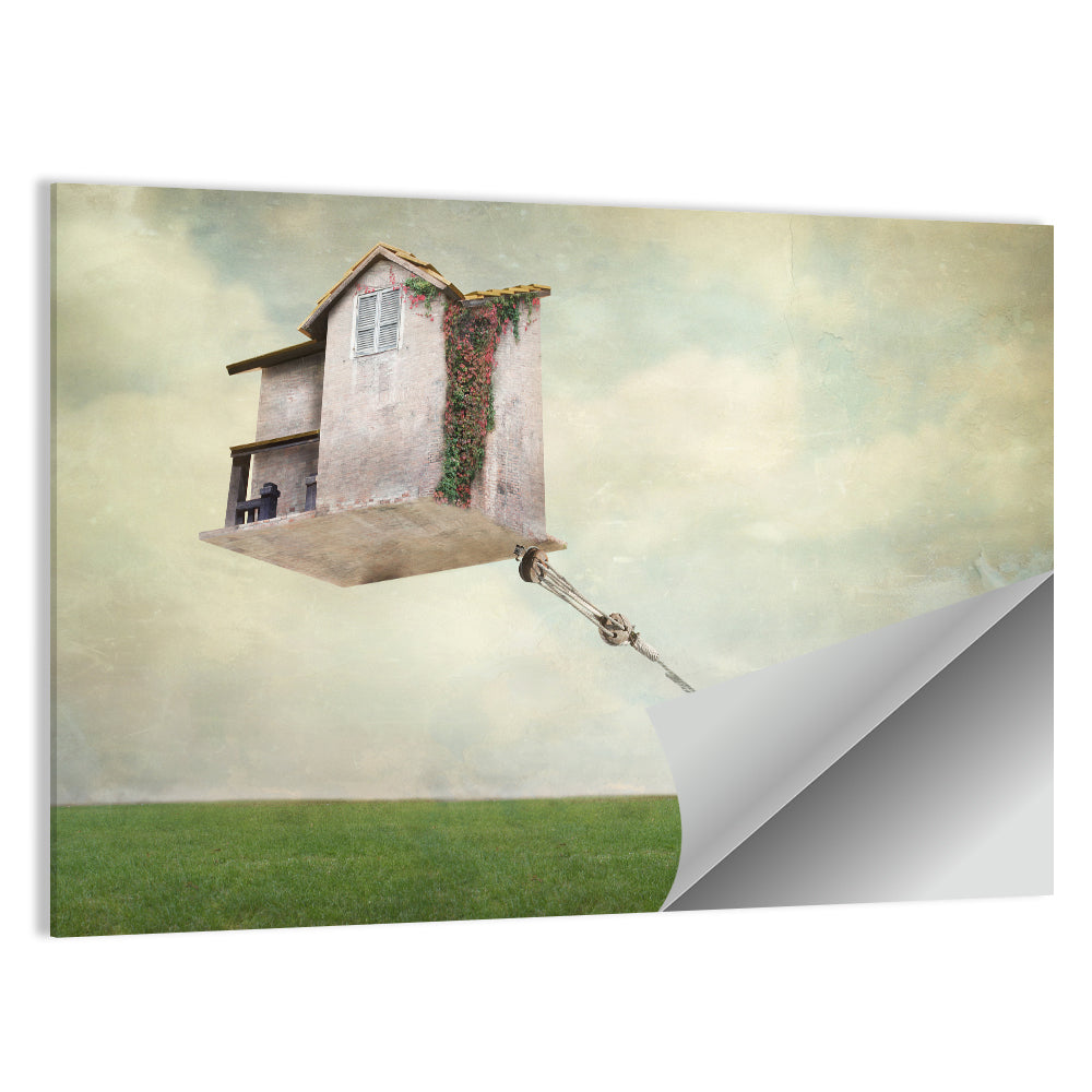 Floating House with Pulley Wall Art
