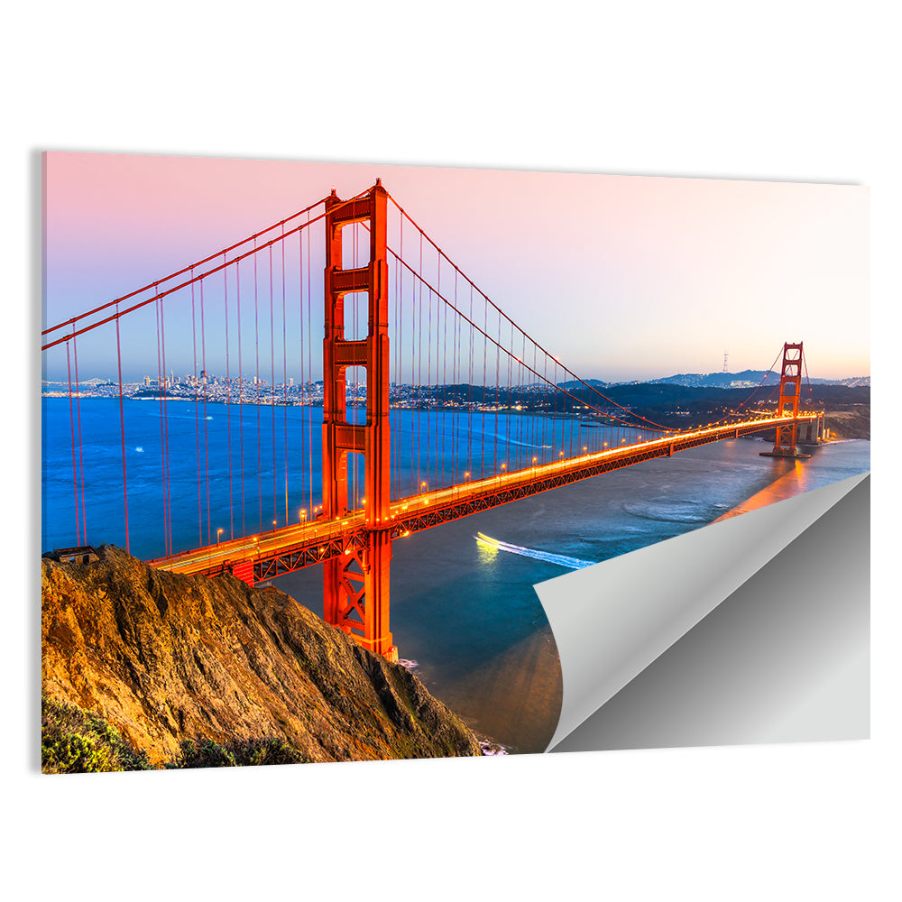 Golden Gate Bridge at Dusk Wall Art