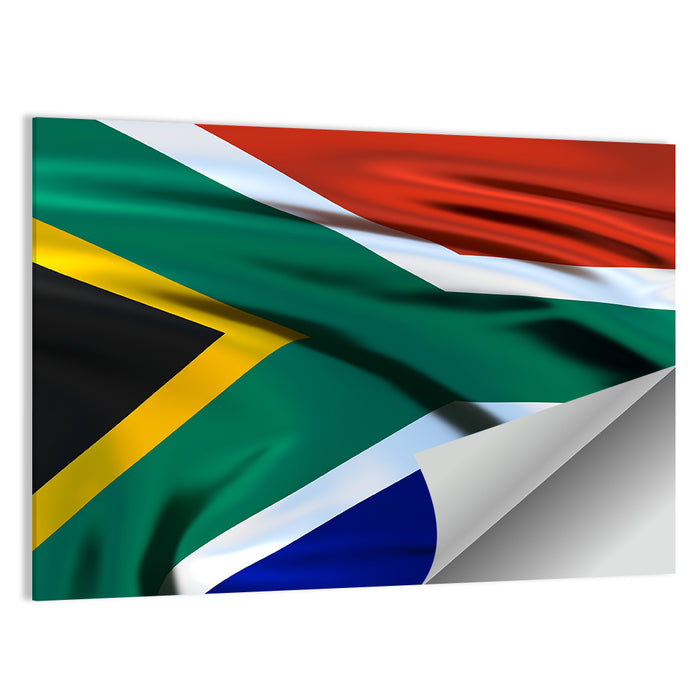 South African Flag Wall Art as a poster print
