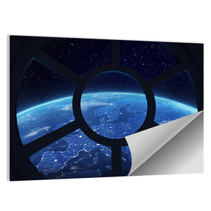 Earth From Space Station Wall Art