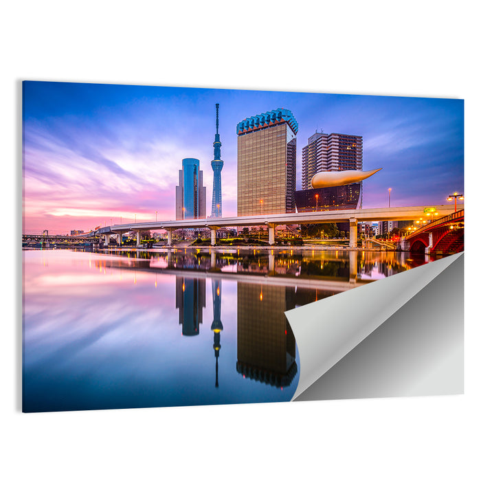 Tokyo Skyline at Dawn Wall Art as a poster print