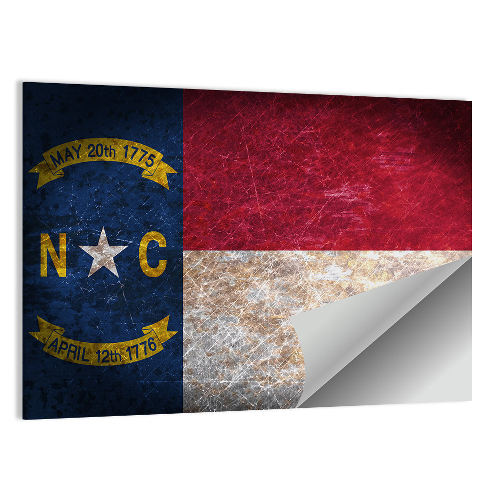 Vintage North Carolina State Flag Wall Art